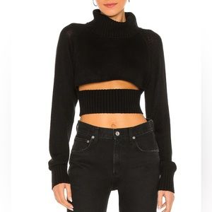 NBD Winston Cropped Turtleneck Sweater